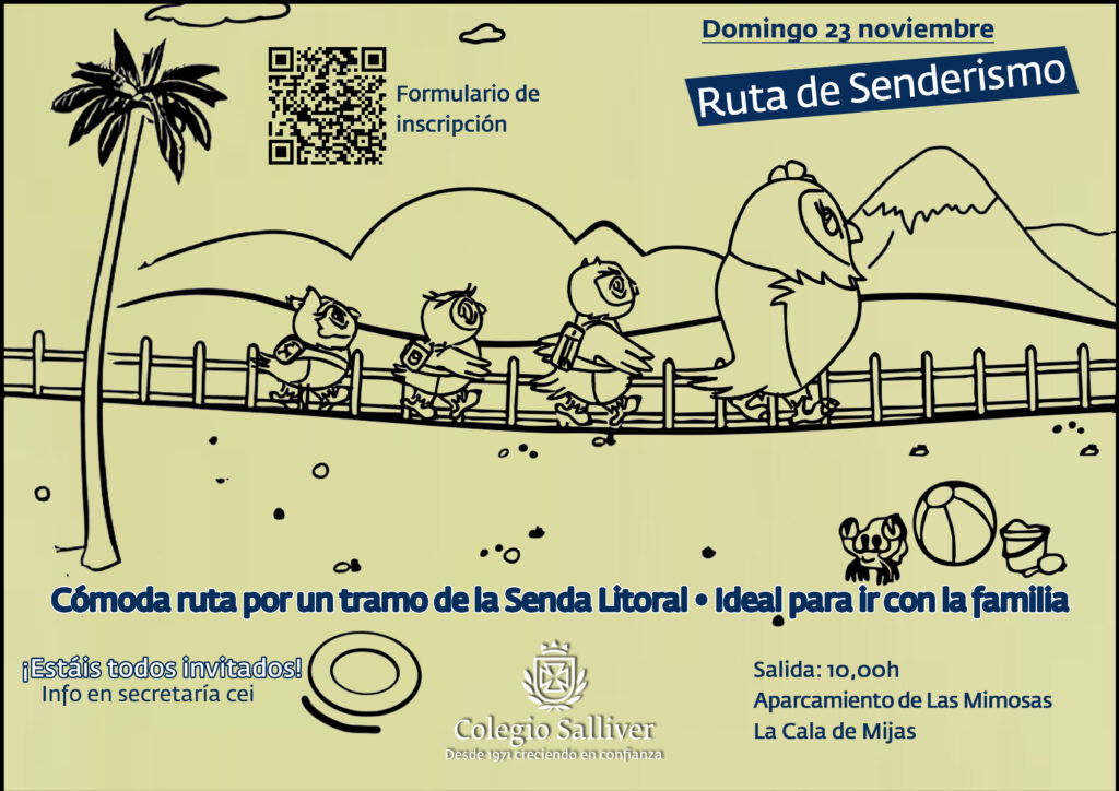 cartel senderismo senda litoral infantil 2025
