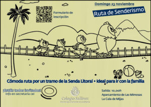 cartel senderismo senda litoral infantil 2025